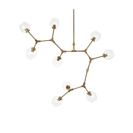 Cavoli 9 lights brass chandelier {3}