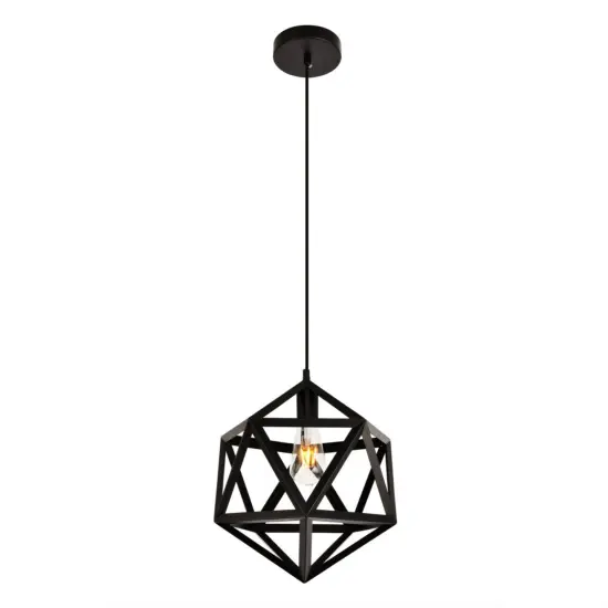 Redmond Collection Pendant D13.0'' H14.6 Lt:1 Black Finish {3}