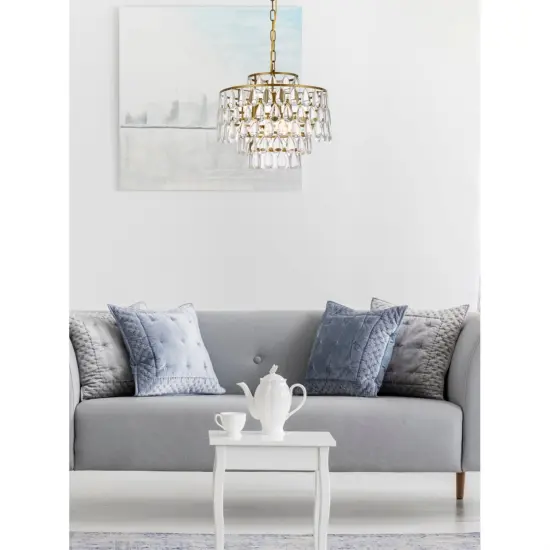 Mila 16 inch pendant in brass {2}