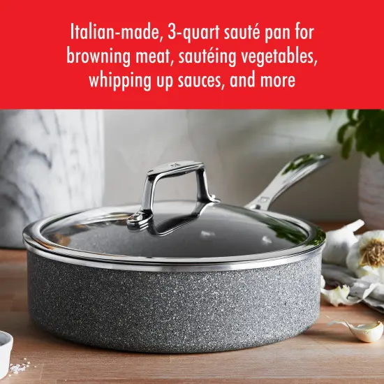 ZWILLING Vitale 3-qt Aluminum Nonstick Saute Pan with Lid {3}