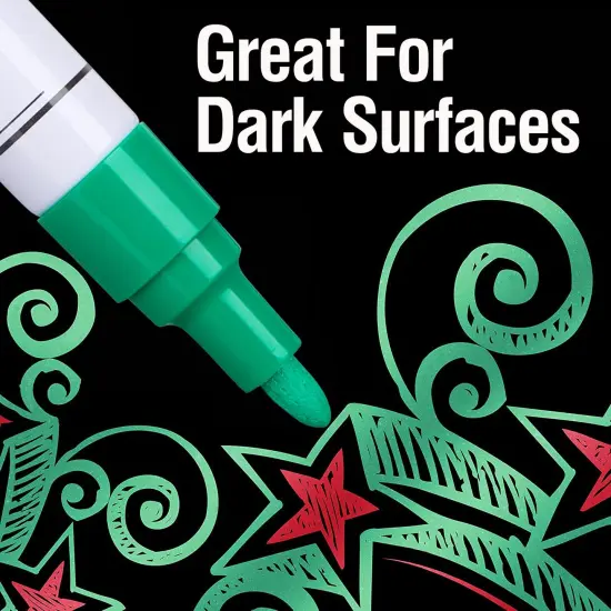 6 Colors Paint Pens Markers - Permanent Oil Based Paint Markers for Metal Wood, Paint Pens for Fabric Paint Ceramic Plastic Canvas Rock Painting Glass Tire, Waterproof for Adults {5}