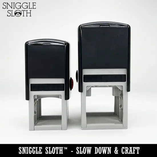 Today is a Slow Day Sloth Self-Inking Rubber Stamp Ink Stamper Orange {4}