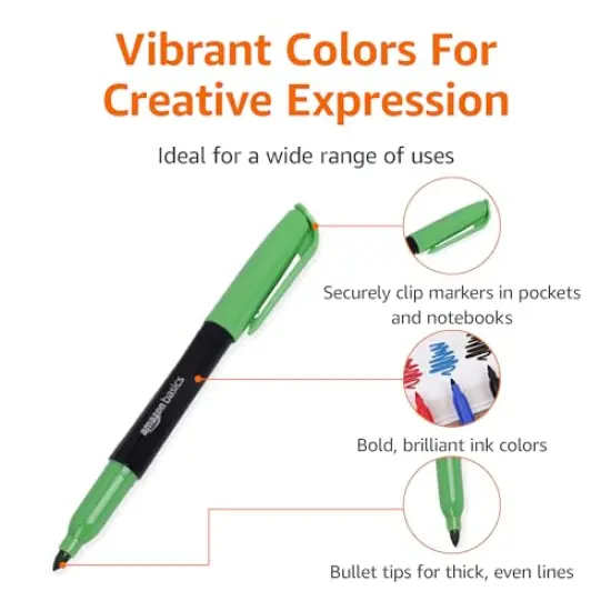 8 Pieces Fabric Markers, Assorted Colors, {6}