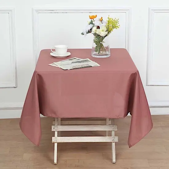 10Pcs Polyester Tablecloth 54 X 54 Inch Cinnamon rose {1}