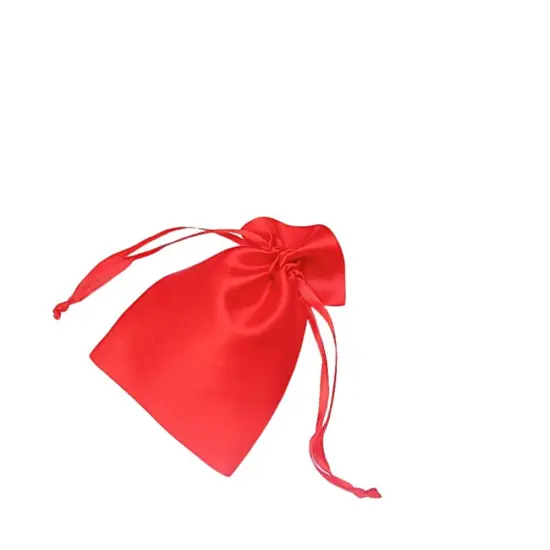 60 pcs 4x6 Satin Favor Drawstring Bags Red {1}