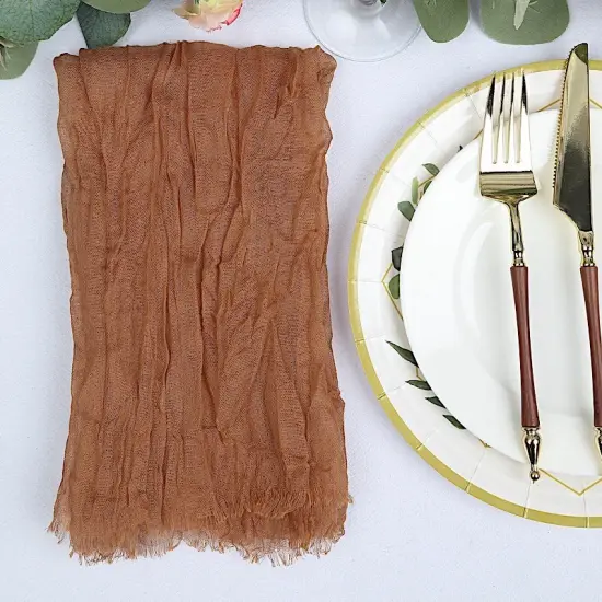 10 Cheesecloth Gauze Cotton Dinner Table Napkins Taupe {1}