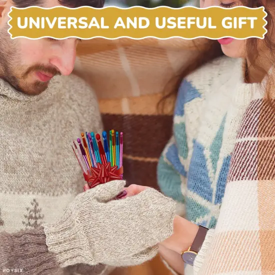 14 Pieces Crochet Hook Knitting Needle Set - Crochet Needles for Crocheting Yarn Clover Crochet Hooks Crochet Accessories (2-10mm) - Adults Craft Supplies and Tools Clover Crochet Hooks {3}