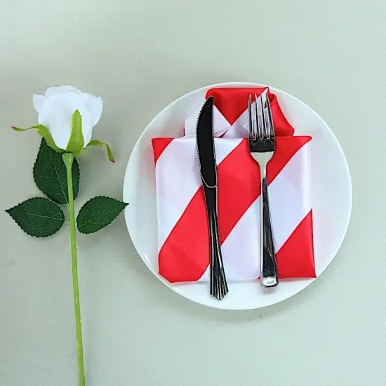 20x20-Inch Stripes Satin Table Napkins {3}