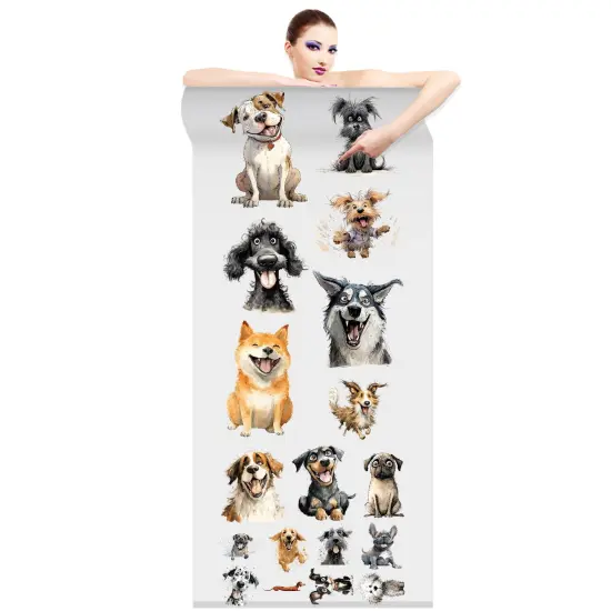 Funny Dogs Direct-to-Film DTF Transfer Gang Sheets - 22x60 {2}
