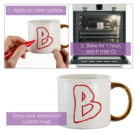 12 Color Paint Pens Acrylic Markers Set | For Rock Painting, Glass, Wood, Porcelain, Ceramic, Fabric, Paper, Kindness Rocks, Mugs, Calligraphy, Unique Arts and Crafts Supplies (Medium Point) {4}