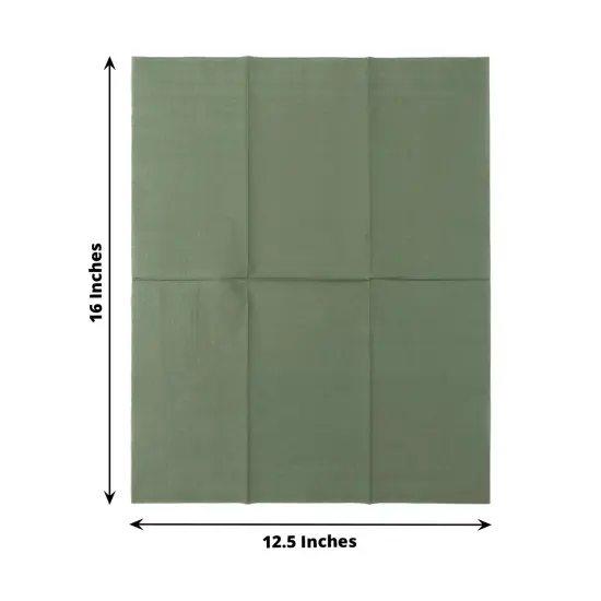50 Plain Soft 2 Ply Dinner Table Cocktail Paper NAPKINS Olive green {1}