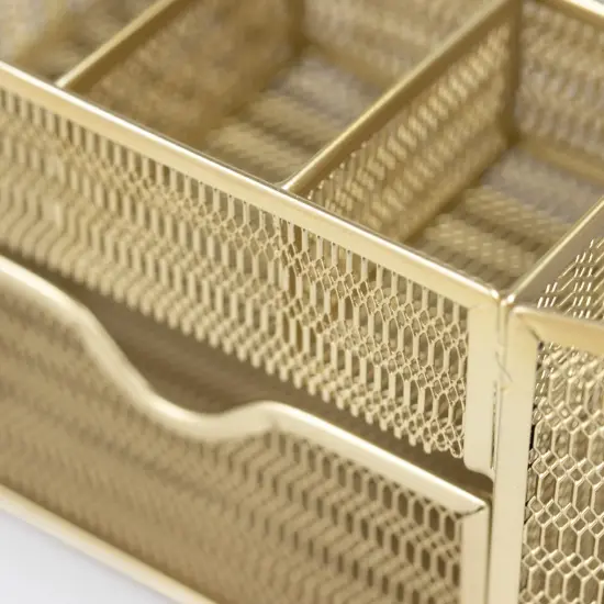 Gold Desk Organizers and Accessories - Gold Desk Accessories for Women Office - Desk Organizer Gold Office Desk Accessories - Office Supplies Gold Storage Small Desk Organizers and Accessories Gold {3}