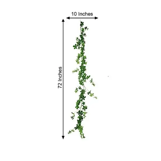 72" long Green Extra Full Artificial Leaves Vine Garland {2}