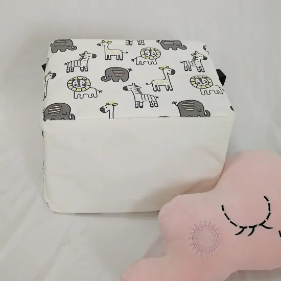 Rectangular Storage Basket Collapsible Organizer Bin Waterproof Toy Box for Organizing Home/Dorm/Kitchen/Pet/Office/Closet/Shelf/Gift Baskets (animal), Yellow {4}