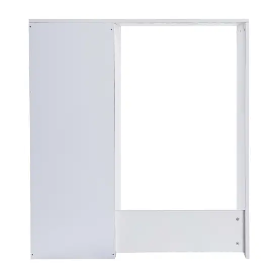 Emma and Oliver Freesia Mini Fridge Overshelf with Dual Side Cubbies Black {10}