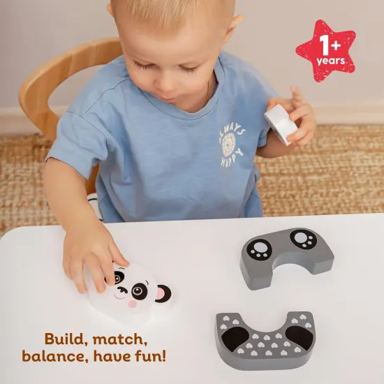 Kids Hits: Wooden Toy - Unleash Creativity with the Cute Panda Build-and-Match Game! {2}