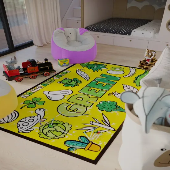 Educational Toys Coloring Learning Mat Washable Rug Markers Set Montessori Play Color Poster Placemat Carpet Preschool Kindergarten Toddler {1}