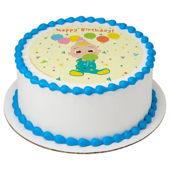 CoComelon&trade; Happy Birthday! Edible Cake Topper Image - 7.5" Round {1}