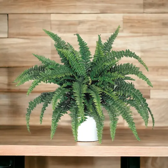 Boston Fern Plant - 48"" Wide, 60 Realistic Silk Fronds, Perfect for Indoor & Outdoor Decor by Floral Home&reg; {2}