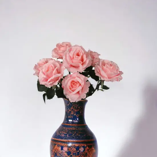 6-Pack: Pink Rose Bush with 7 Lifelike Silk Flowers & Foliage - Perfect for Bouquets, Floral Arrangements & Home Decor - Floral Home by Artificial Flowers {2}