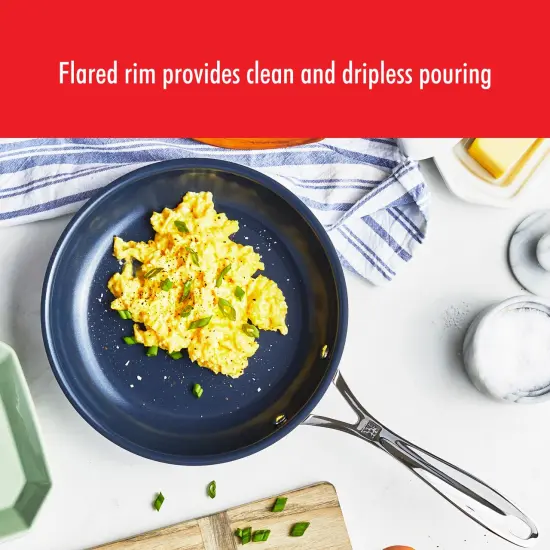 ZWILLING Clad CFX 2-pc Stainless Steel Ceramic Nonstick 8-in & 10-in Fry Pan Set {5}