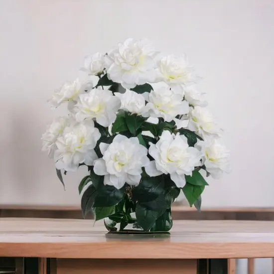 6-Pack: White Gardenia Bush with 14 Silk Flowers & Foliage by Floral Home&reg; {5}