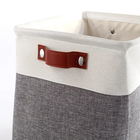 3 Pieces Storage Baskets for Shelves Closet Bins - Large Fabric Rectangle Storage Bin Basket for Organizing Decorative Linen Closet Organization Foldable Clothes Organizer Shelf Cube Totes Containers Boxes {6}