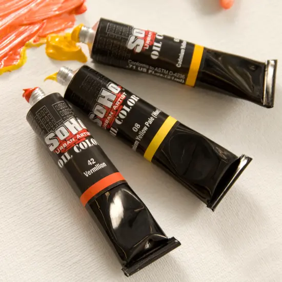 SoHo Urban Artist Oil Paint - 2 Pack, Vermilion 2 Pack - 170 ml Tube - Best Valued Oil Colors for Painting with Excellent Pigment Load {7}