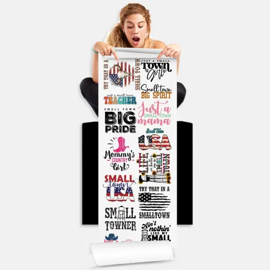 Small Town USA Direct-to-Film Transfer Gang Sheets - 22x60 {2}