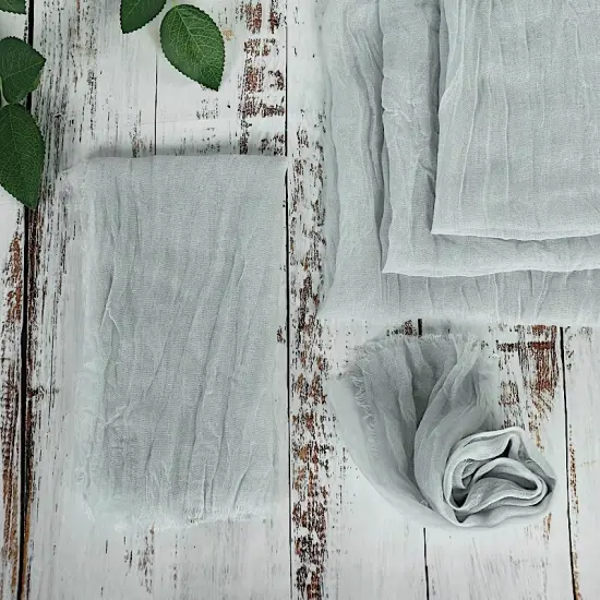 10 Cheesecloth Gauze Cotton Dinner Table Napkins Silver {1}