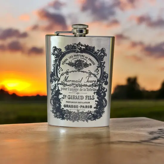 8oz Mermaid Tears Stainless Steel Flask {3}