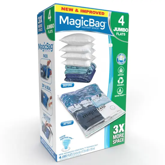 MagicBag Smart Design Set of 4 Instant Space Saver Storage - Flat Jumbo {1}