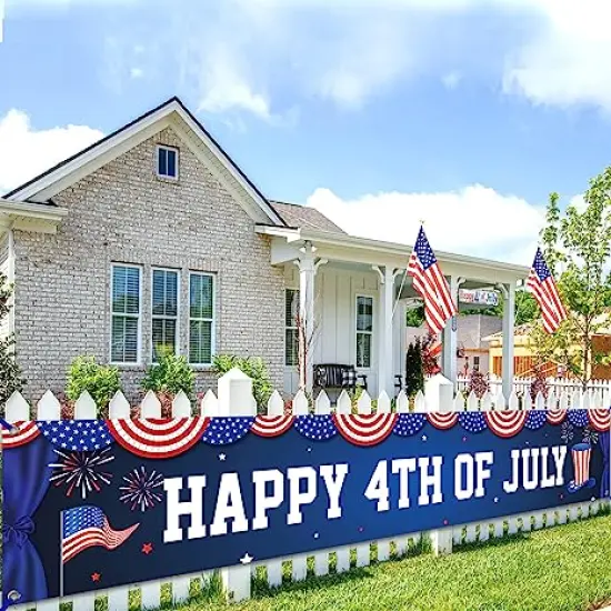 Happy 4th of July Fabric Banner, 1ct {2}