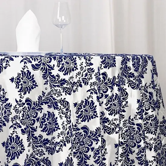 120 inches Damask Taffeta Round TABLECLOTH Velvet {3}