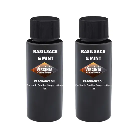 Basil Sage & Mint Fragrance Oil (Our Version of the Brand Name) (2 oz Bottle) for Candle Making, Soap Making, Tart Making, Room Sprays, Lotions, Car Fresheners, Slime, Bath Bombs, Warmers&hellip; {1}