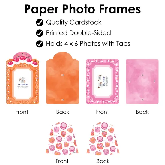 Big Dot of Happiness Hot Girl Bday - Vintage Cake Birthday Party 4x6 Picture Display - Paper Photo Frames - Set of 12 {6}