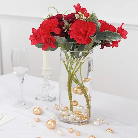 200 Faux PEARL BEADS Assorted Vase Fillers Blush rose gold {5}