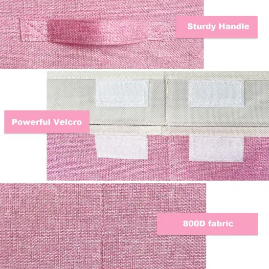 Large Toy Box Chest Storage with Lid - Collapsible Kids Toys Boxes Organizer Bins Baskets with Handles for Boys, Girls,Nursery,Playroom,Clothes,Blanket,Bedroom(Pink) {5}