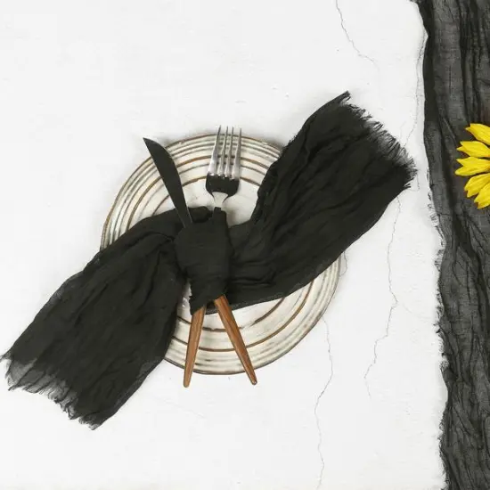 10 Cheesecloth Gauze Cotton Dinner Table Napkins Cream {5}