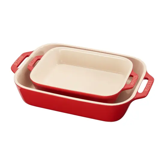 STAUB Ceramic 2-pc Rectangular Baking Dish Set {2}
