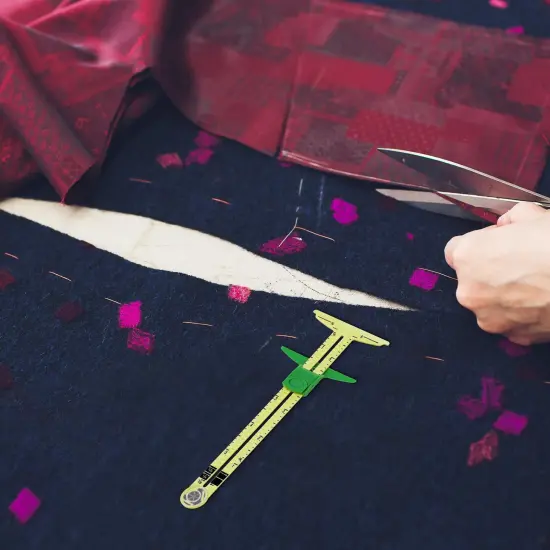 3 Pieces Seam Gauges for Sewing Fabric Hem Ruler T Shape Sewing Rulers 5 in 1 Sliding Gauge Sewing Tool for Knitting Crafting Sewing Beginner Supplies, 3 Styles {5}