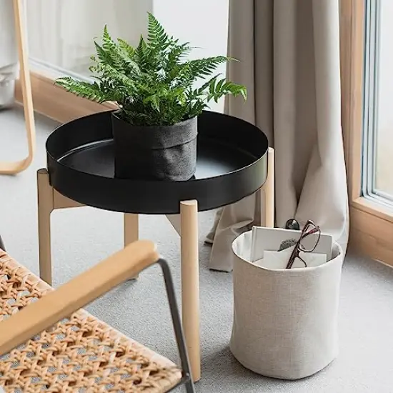 Soft Hang Around Hanging Storage Basket Small | Hanging Wall Basket for Organizing Everyday Necessities | Collapsible Wall Hanging Storage Basket for Closets | 6.7&Prime;x6.7&Prime; | Small | Grey {2}