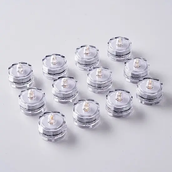 12 pcs Warm White LED Small Submersible Lights {1}