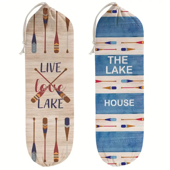 2 Pieces Lake House Decor Plastic Grocery Store Bag Holder DispenserKitchen Grocery Bag Storage and Organization, Kitchen Decor, Lake House Decor for the Home {2}