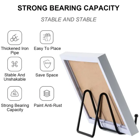Plate Stands for Display, 3Pack 3Inch Plate Holder Display Stand, Metal Frame holder stand for Book Holder, Picture Stand, Decorative Plate stand, Photo and Platter, Tabletop Art {5}