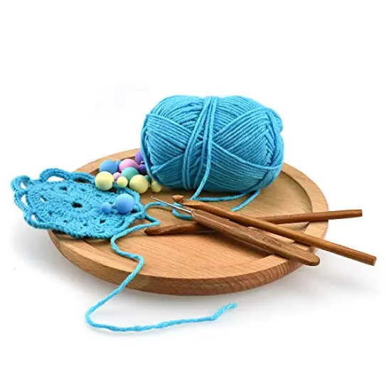 20 Pieces Bamboo Crochet Hooks, Lightweight and Eco-Friendly of Full Gift Set with Crochet Hooks Bag, Crochet Hooks for Crocheting {3}