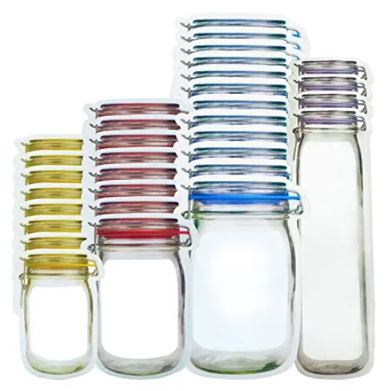 30 Pieces Mason Jar Bags, Portable Cookies Nut Candies Saver Storage Bags, Reusable Snack Storage Bags, Picnic Camping Sealed Bags {2}