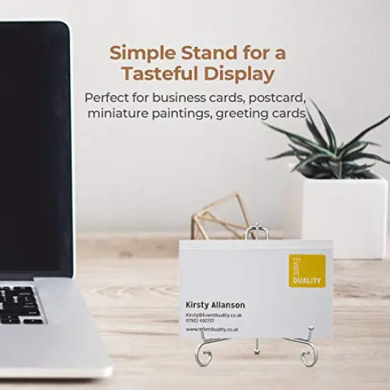 TR-LIFE Plate Stands for Display - 4 Inch Plate Holder Display Stand + Metal Easel Stand for Picture Frame, Decorative Plates, Photo, Book, Collectibles (2 Pack) {5}