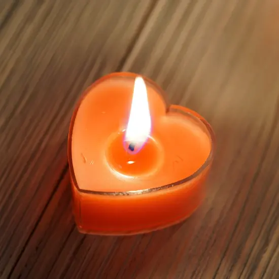2-Inch Heart Votive Tea Lights Candles Red {1}