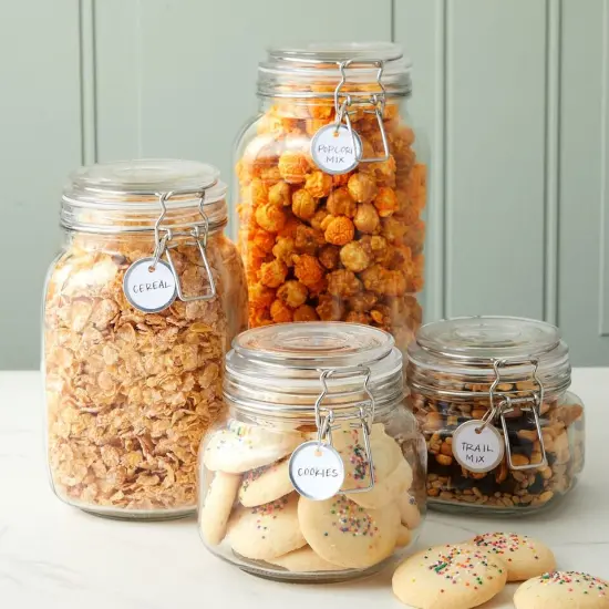 100-Pack 1.2 inch Blank Paper Key Label Tags with Metal Rimmed Rings {2}